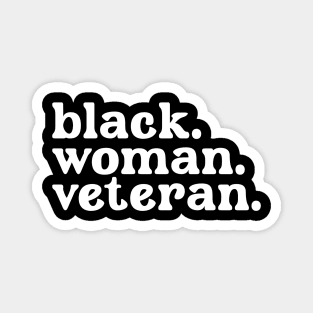 Black Woman Veteran Magnet