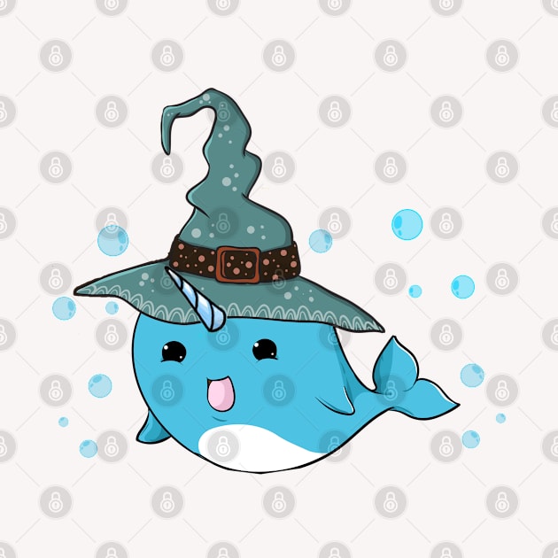 Halloween Narwhal Unicorn of the sea by savariya