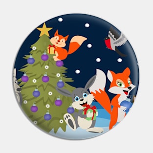 Foxy Christmas Pin