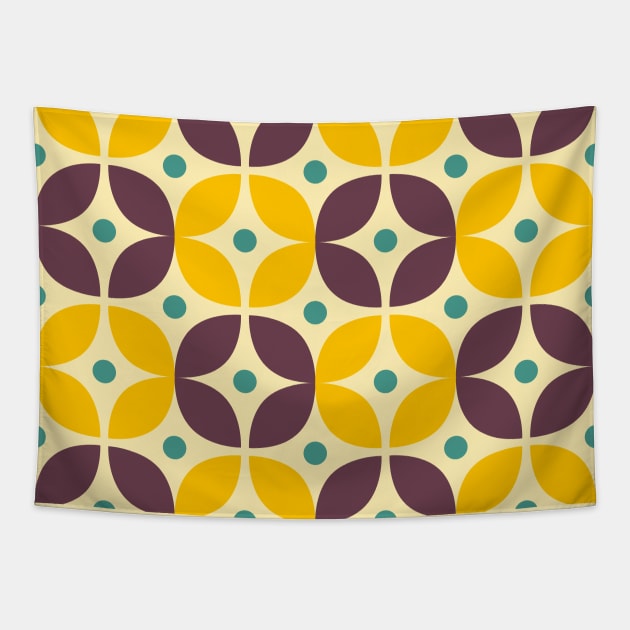 Geometric Pattern: Stylised Flower: Veronica Tapestry by Red Wolf