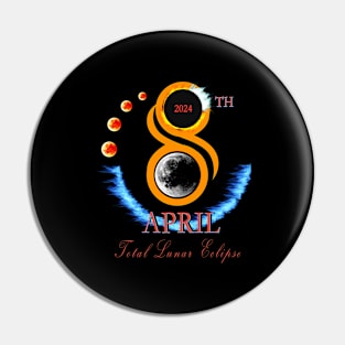 Total Eclipse 4 moons April 8 - 2024 Pin