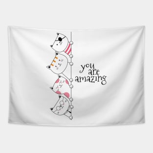 Animal Cat Cartoon Tapestry