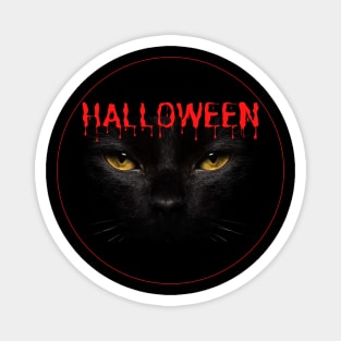 Halloween Black Witch Cat Magnet