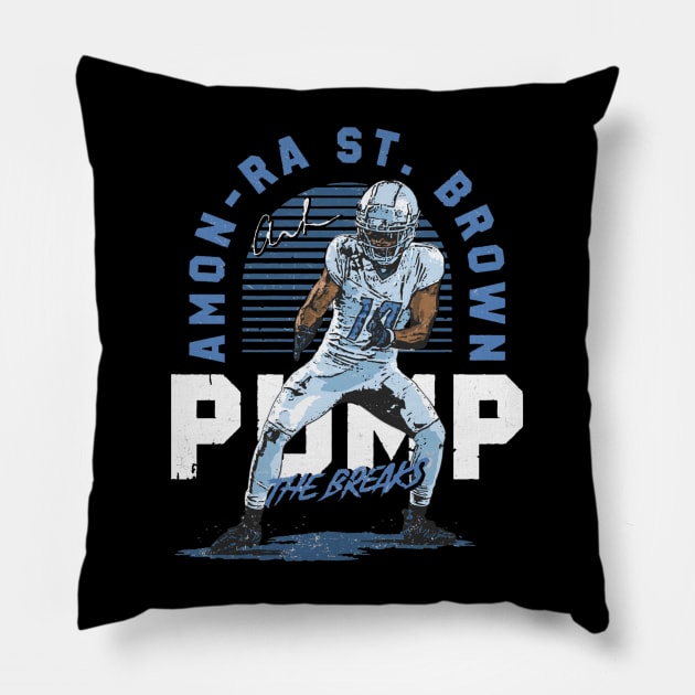 Amon-Ra St. Brown Detroit TD Celebration Pillow by ClarityMacaws