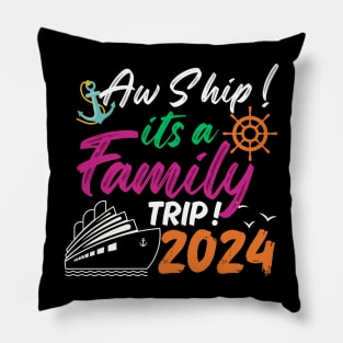 Family Cruise trip 2024, Family Vacation trip Pillow