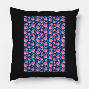 Blue Spring Bloom Pattern Pillow