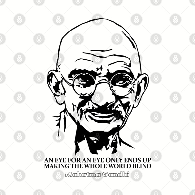 Mahatma Gandhi by KewaleeTee