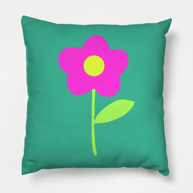 Just one pink flower. Pillow by artistagniya