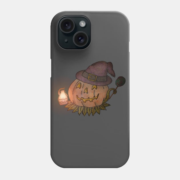 A Jack O' Lantern trick or treating Phone Case by TheOuterLinux