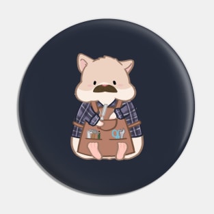 Fat manly hamster cartoon Pin