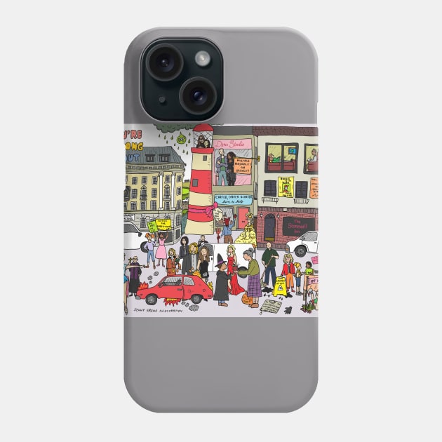 You're Wrong About Cityscape Phone Case by JennyGreneIllustration