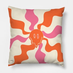 Smile Melt - Pink, Orange and Cream Pillow