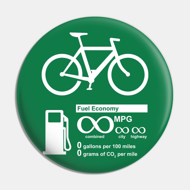 Funny Bicycle Infinity MPG Pin by robotface