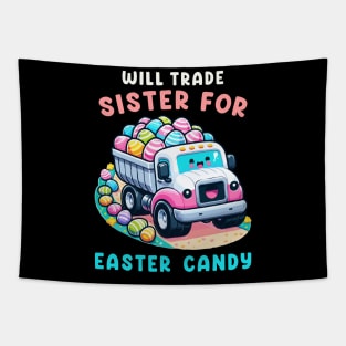 Will Trade Sister For Easter Candy I Egg Hunting Tapestry