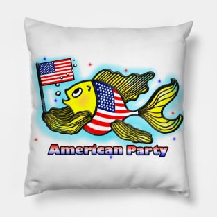 American Fish Party Pillow