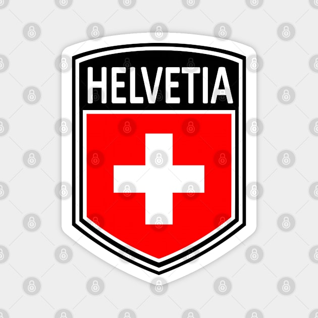 Flag Shield - Helvetia Magnet by Taylor'd Designs