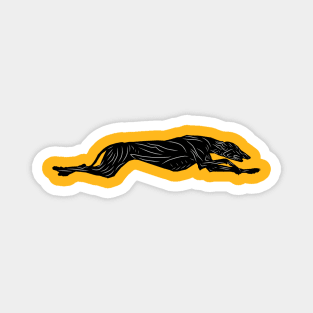 stylized greyhound dog silhouette Magnet