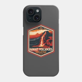 Hawai'i  Volcanoes  National Park Vintage WPA Style National Parks Art Phone Case