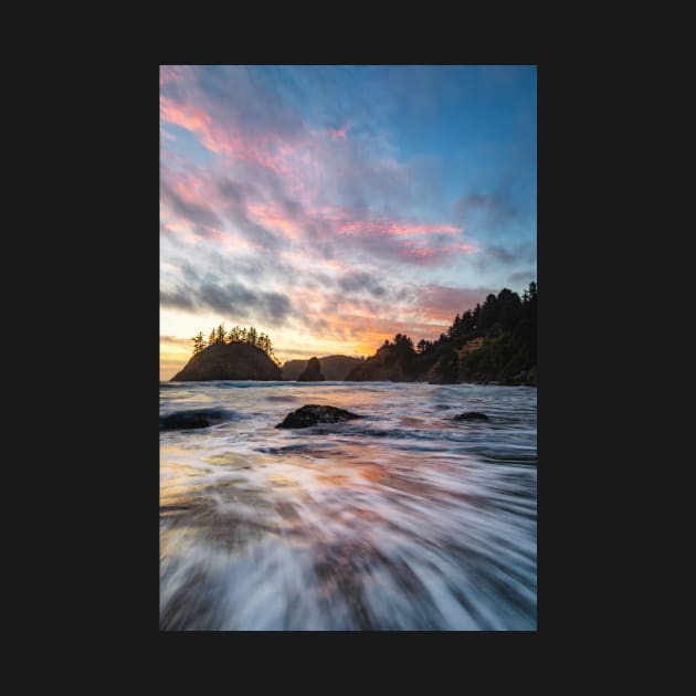 Sunset at a Rocky California Beach by JeffreySchwartz