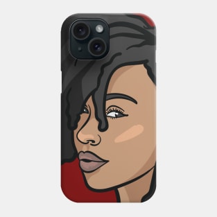 Black Woman Natural Hair Profile Phone Case