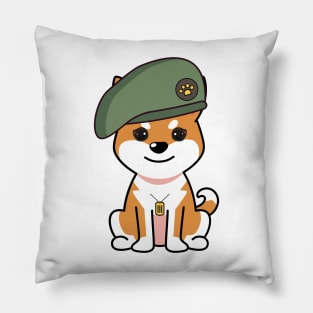 Green Beret orange dog Pillow