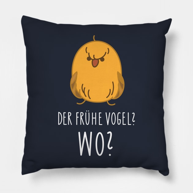 The early bird sayings Pillow by spontania