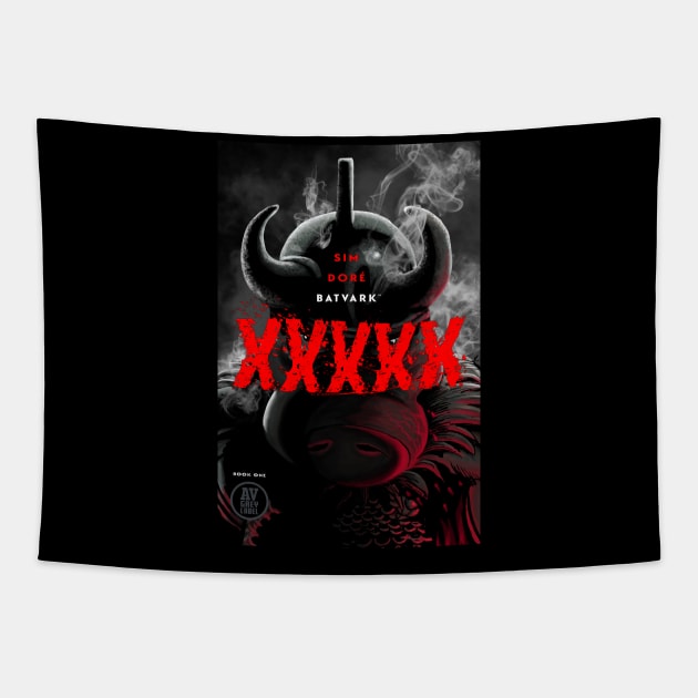 Batvark: XXXXX (The "Censored-For-Grandma" Variant) Tapestry by Matt Dow's AMOC TeePublic Shop