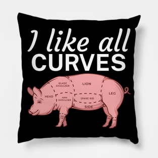 I like all curves Pillow