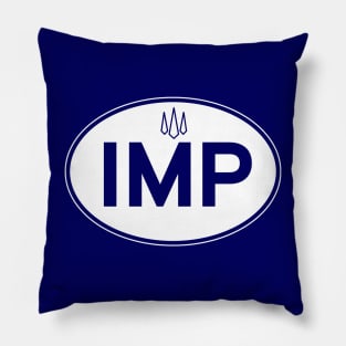 IMP with Hillman logo classic car oval plate Pillow