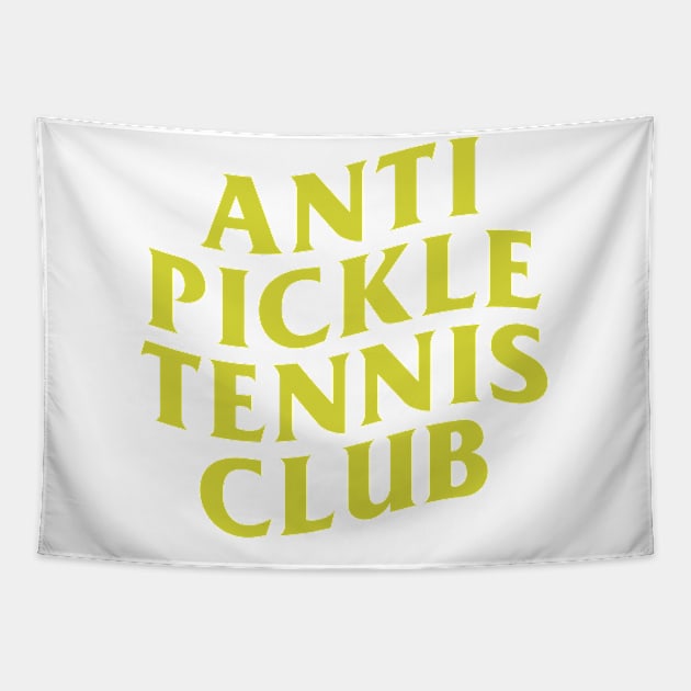 Anti Pickleball Tennis Club Tapestry by CoVA Tennis