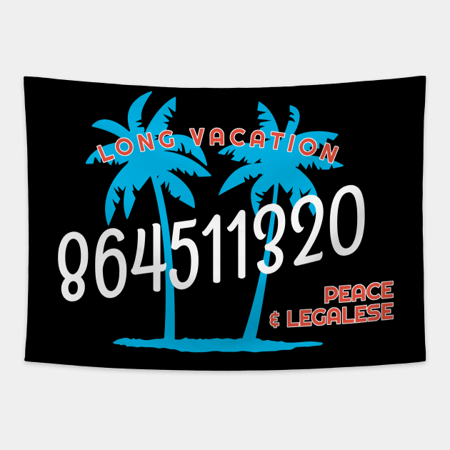 Long Vacation Peace and Legalese 864511320 Tapestry by aaallsmiles