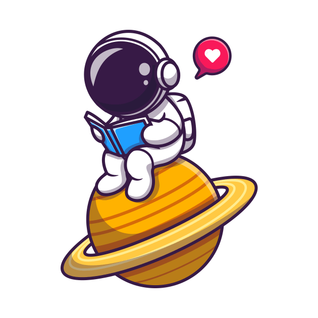 Cute Astronaut Read Book On Planet by Catalyst Labs