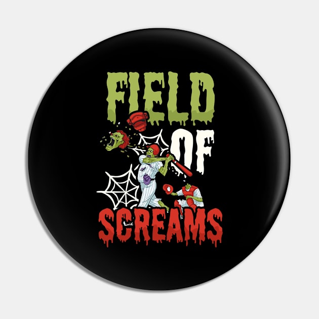 Halloween Baseball Shirt | Field Of Screams Pin by Gawkclothing