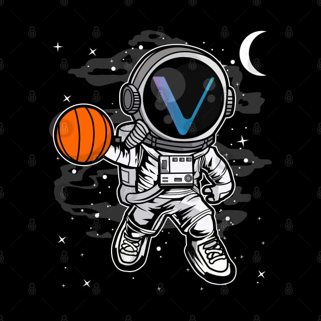 Astronaut Basketball Vechain VET Coin To The Moon Crypto Token Cryptocurrency Blockchain Wallet Birthday Gift For Men Women Kids by Thingking About