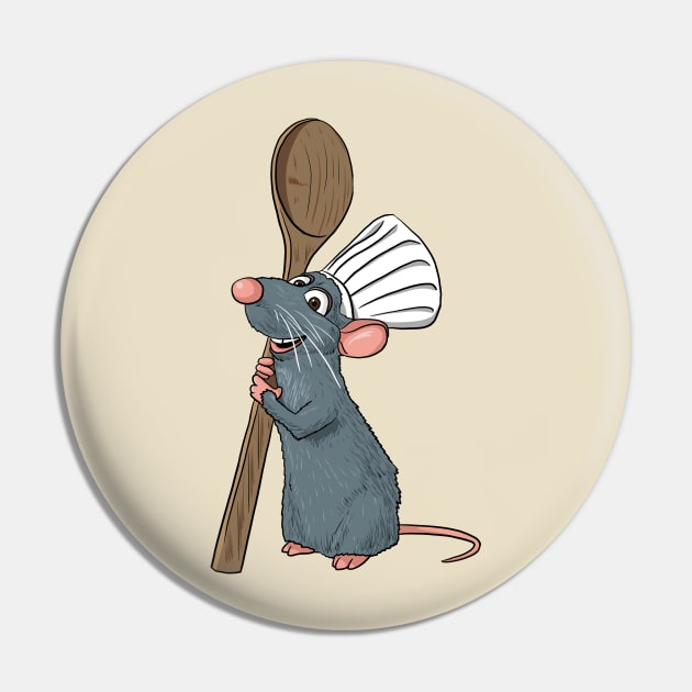 Remy the Little Chef from Ratatouille Pin by Black Snow Comics