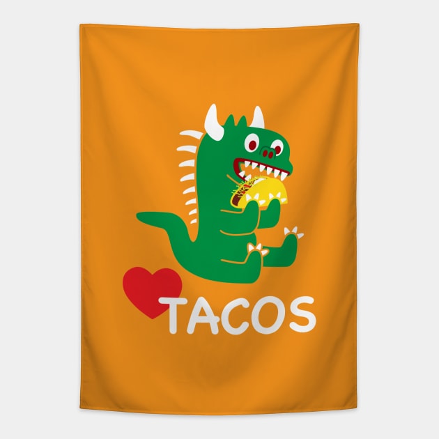 Lil Hodag - Taco Muncher Children's Character Tapestry by BlueSkyTheory