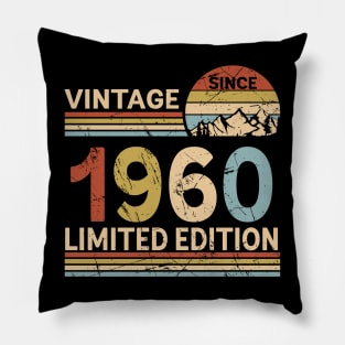 Vintage Since 1960 Limited Edition 63rd Birthday Gift Vintage Men's Pillow