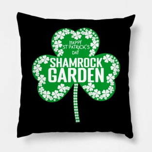 St Patricks Day Gardening - Happy St Patricks Day Shamrock Garden Pillow