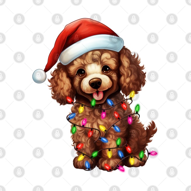 Christmas Poodle by Chromatic Fusion Studio