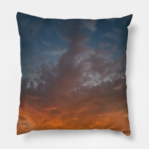 evening sky Pillow by psychoshadow