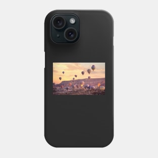 Colorful hot air balloons flying in Cappadocia, Turkey Phone Case