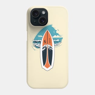 surfboard art, surfing surfer vibes, v26 Phone Case