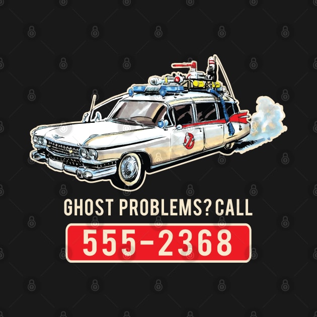 Ghost Problems Call 555-2368 by Alema Art