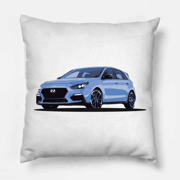 Hyundai i30 N Pillow by Nohjangnim