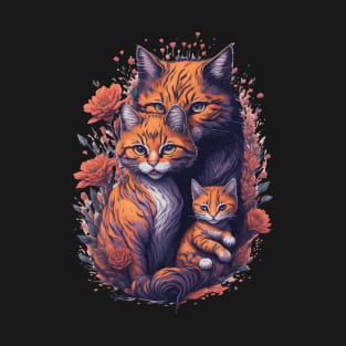 Red kittens with their mother T-Shirt