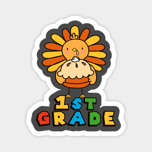 First Grade Thanksgiving Thankful Turkey T-Shirt Magnet