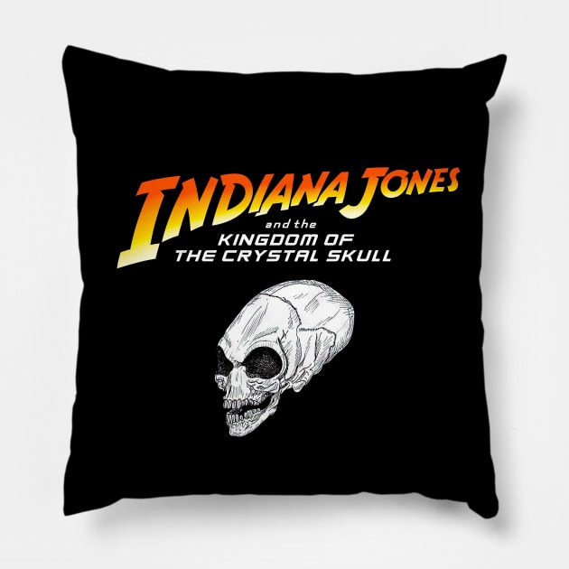 Kingdom Of The Crystal Skull Pillow by Buff Geeks Art