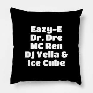 N.W.A Hip Hop Member White Type Pillow