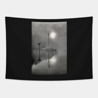 Sailboat in the Fog Tapestry