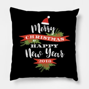 Merry christmas and happy new year Pillow